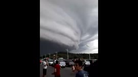 Strange cloud formation in Brazil