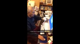Grandfather heats up 'frozen' computer