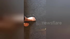 Newsflare Edit - Tour de France Photographers End Up Having To Stay In A Flooded Hotel Room