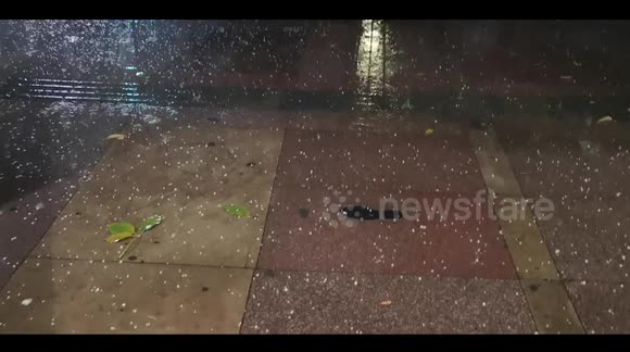 Hail Strom in New Delhi.