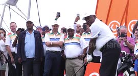 Ramaphosa tees off at golf challenge ahead of South African general election