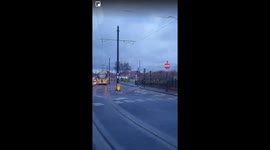 Vandalism in rochdale, man being dragged on the metrolink