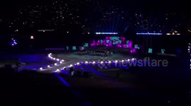 the general trial of the EYOF Youth Olympic Games in Sarajevo, the opening will begin with traditional dance in Bosnia and Herzegovina, in the video you can see the effects of light and scenography.