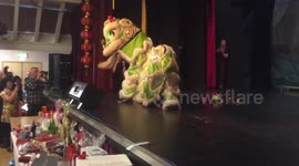 Traditional Chinese Lion Dance - Chinese New Year 2019