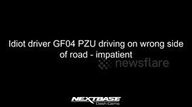 impatient driver on wrong side of the road