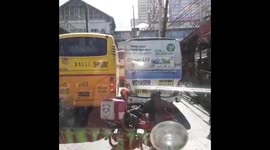 Motorcyclists battle boredom in traffic jam by playing rock-paper-scissors