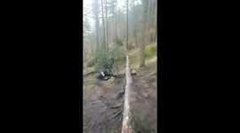 Mountain biker flips over in wipeout on Lake District trail
