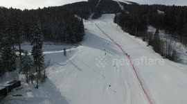 man skiing on ski competition