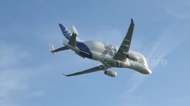 The incredible smiley Airbus Beluga XL lands on British soil for first time