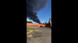 Fire from the recycling plant on Canovanas Puerto Rico on November 28 2018