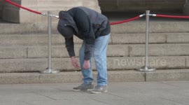 Man appears zombie like after taking Monkey Dust in Nottingham City Centre