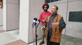 Press conference For Jussie Smollett stop lying tell the truth At The Lapd 77 Street