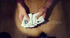 Man 'unshuffles' deck of cards