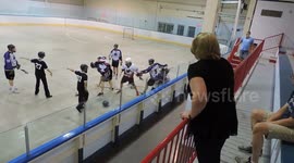 WILA  Montreal Nationals vs Sherbrooke Jnr Lacrosse Let it Go Fight