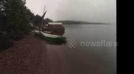 A Rainy Day Boat Camping