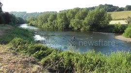 Dad Goes WILD SWIMMING in Very Low River WYE in Gloucestershire, Lydbrook ~ Summer Heat Wave 2018