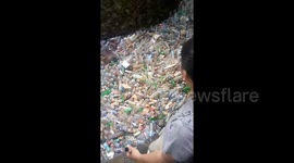 River of trash shows the insane scale of Indonesia's plastic pollution problem