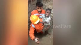 Indian boy rescued from 200-ft well after 16-hour ordeal
