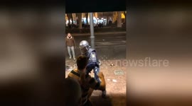 Spanish police attack Celtic fans ahead of Europa League clash