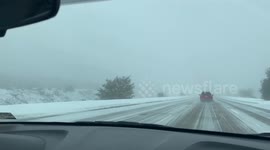 Snow in the Mountains between AZ and CA