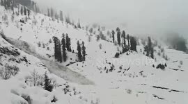 Glacier breaks down in a hill station, Destroys a bridge and a school building