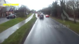 Car vs truck (car tries pushing in)