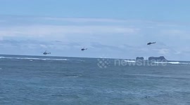 Helicopter chase Hawaii for magnum pi tv show