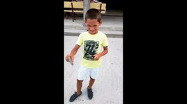 LOOK ATT THE Child how he sharpens his KNIFE!