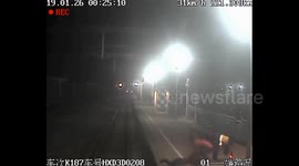 Heroic railway worker risks life to drag suicidal woman from path of train in China’s Hebei