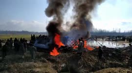 Indian MI 17 Helicopter crashed in central Kashmir.