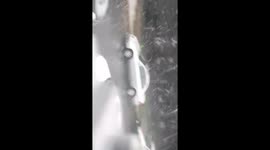 Ghostly sighting through window during snow storm