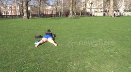 Winter sun is shining bright over St James's Park during February heatwave