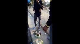 2 drunk friends fight after misunderstanding