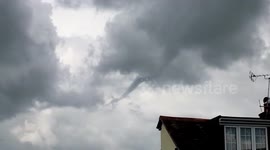 A funnel cloud spotted over Dorset, England
