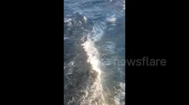 Ferry from Finland to Sweden out on waters