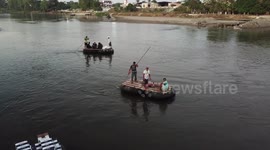 The Suchiate River: A body of water that marks the border between Guatemala and Mexico in the South