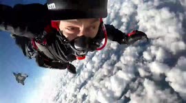 ‘My eyes started to freeze!’ World record paraplegic skydiver suffers goggle mishap during jump