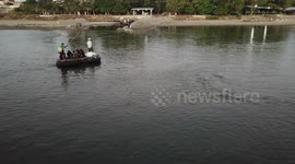 The Suchiate River: A body of water that marks the border between Guatemala and Mexico in the South