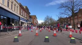 Running races at the St Albans Shrove Tuesday celebrations