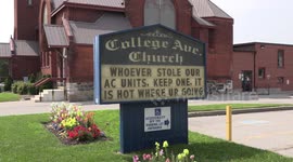 Looking back at last year's hot summer in Woodstock Canada where one church decided to have some fun with the hotter than hell weather conditions