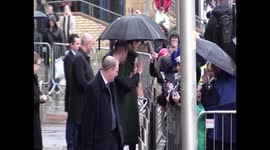 Duke and Duchess of Cambridge chat with public after exiting Blackpool library