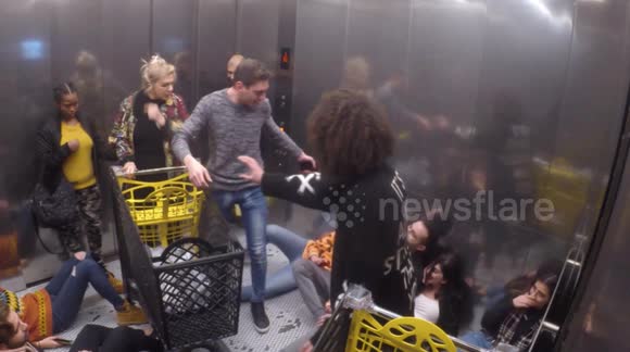 Newsflare Lebanese Pranksters Create Elevator Of Doom To Scare