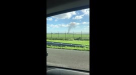 Schiphol airplane on fire