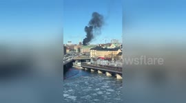 Newsflare Edit - An explosion ???? then this scene outside #Stockholm #explosion https://t.co/i70YijixuU