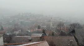 March snow storm in Sarajevo