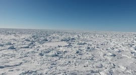 [4K] Drone footage Mar 10, 2019: Stunning view of massive chunks of sea ice in Atlantic Ocean