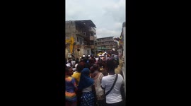 The aftermath of the collapse building in Lagos