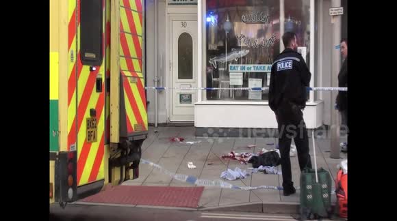 Two men stabbed in Blackpool town centre