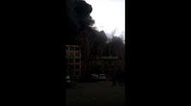Chernogorsk factory major fire outbreak