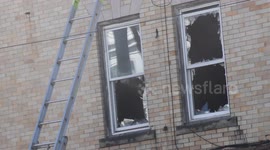 Apartment Building Fire with Rescue